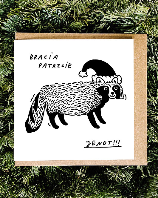 kartki świąteczne Bracia patrzcie jenot
