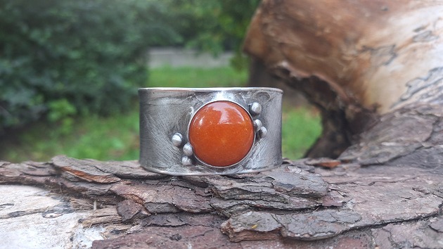 bransoletki wire wrapping Palące słońce - bransoletka regulowana