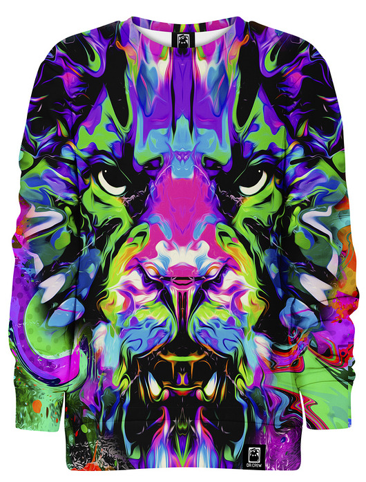 bluzy dla dziewczynki Bluza bez kaptura Dziewczynka DR.CROW Lew Tiger