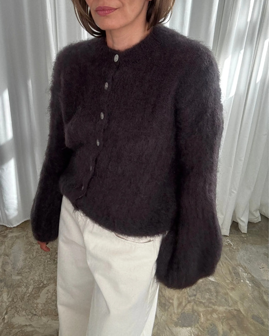 kardigany damskie Kardigan mohair brown