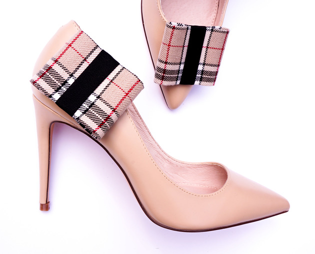 Klipsy do butów Coquet - FLAT / A'la Burberry Coquet