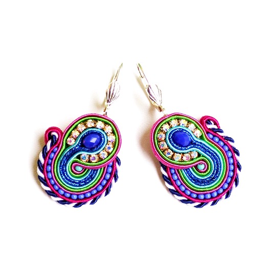 kolczyki soutache Sutaszowe kolczyki INDIA