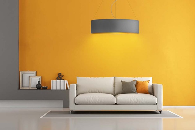plafony Lampa wisząca z cylindrycznym abażurem PORTO GOLD fi - 100 cm