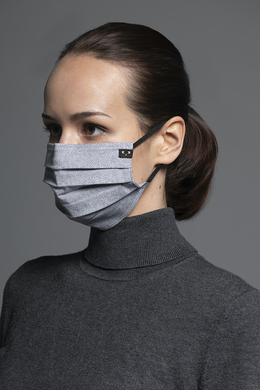 Bawełniana szara maska Classic MASKKA 1511 BORGIO