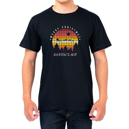 t-shirty męskie Koszulka organiczna z nadrukiem Santa Claus