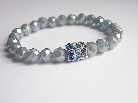 denim blue crystals - bransoletka KiKa pracownia
