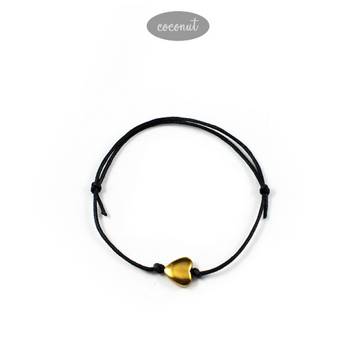 Bransoletka LOVE GOLD - serduszko z hematytu COCONUT