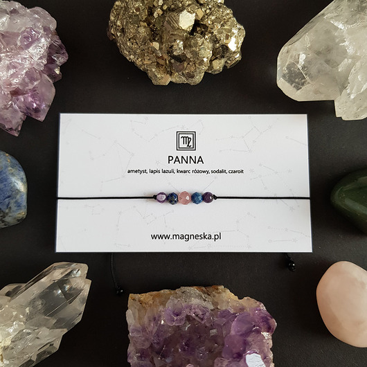 bransoletki z kamieni naturalnych Zodiac PANNA bransoletka z kamieni