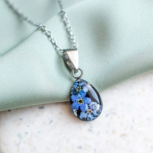 wisiory Wisiorek z niezapominajkami