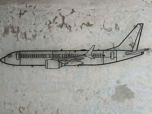 Ozdoby na ścianę Boeing 737 MAX metalowa ozdoba na ścianę 3D
