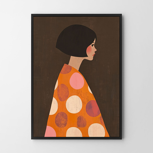 plakaty Dziewczyna z proflu - plakat/ilustracja