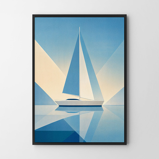 plakaty Plakat Geometryczna łódka