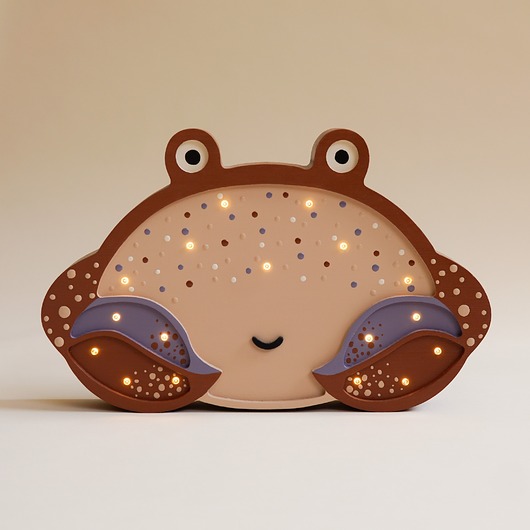 lampy do pokoju dziecka Drewniana Lampka Krab - Brown