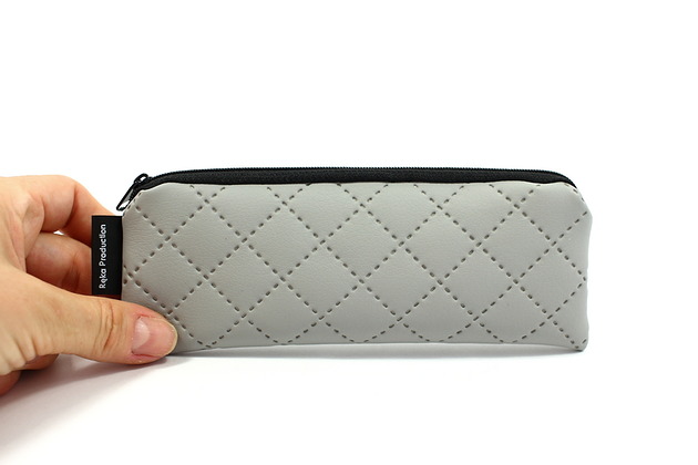 piórniki Piórnik kosmetyczka Jasny Grey etui do torebki do szkoły w podróż