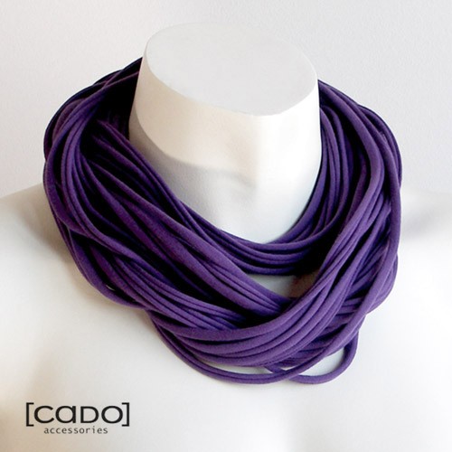 Zamotka Dzianinowy Naszyjnik VIOLET CADOaccessories