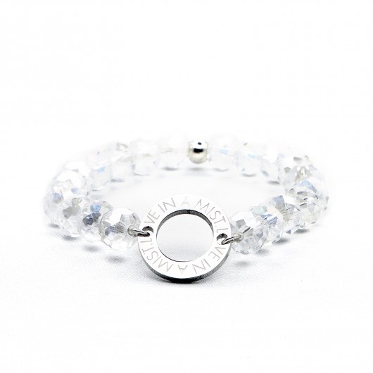 White Crystal Bracelet Love In A Mist