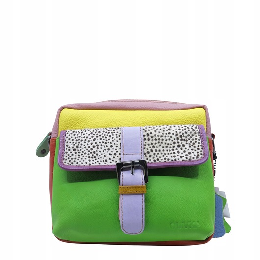 torby na ramię Torebka listonoszka unikatowa skórzana skóra naturalna pojemna OLIVKA