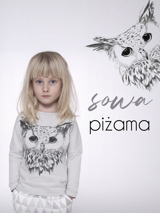PIŻAMKA z bawełny organicznej SOWA MUS MUS