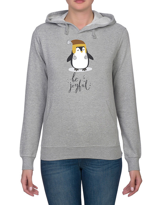 bluza z kapturem damska Bluza damska z pingwinem