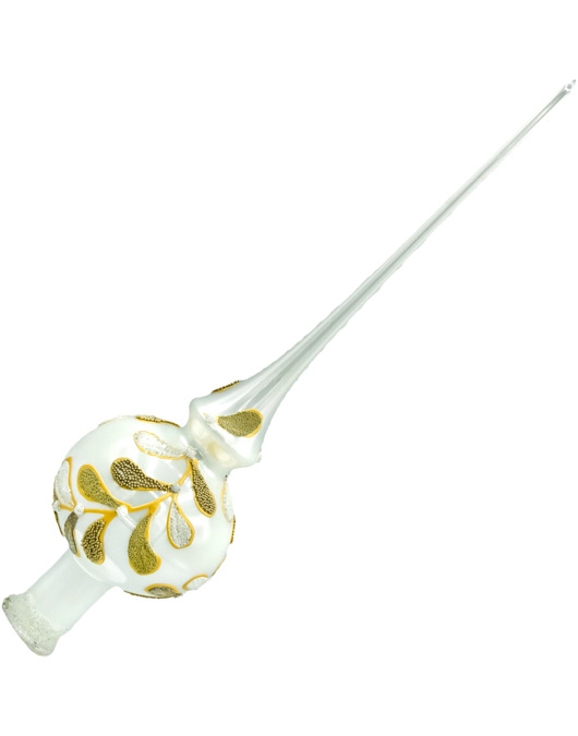 bombki Bombka choinkowa: Czubek na choinkę biały: Jemioła