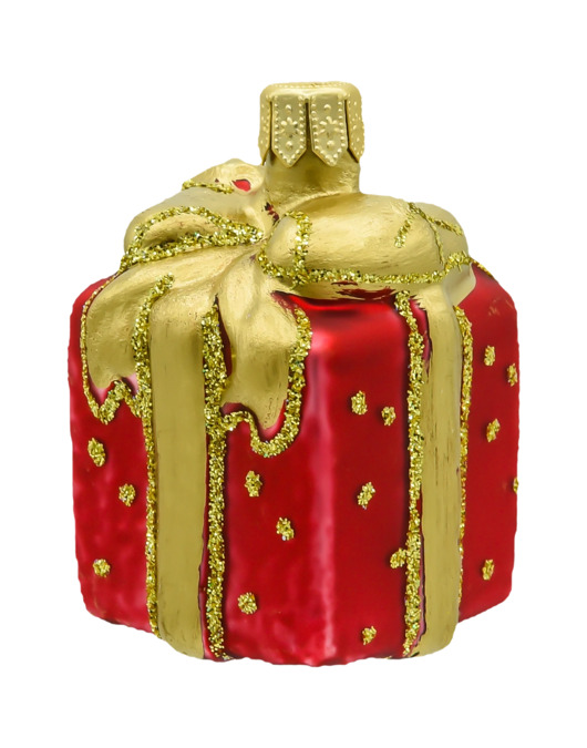 ozdoby choinkowe Bombka choinkowa: Prezent z kokardą: czerwony