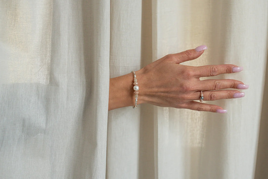 bransoletki z kamieni naturalnych Bransoletka z Perłą i Kamieniami Słonecznymi