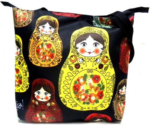Duża torba na zamek z autorskim motywem:) Gaul Designs