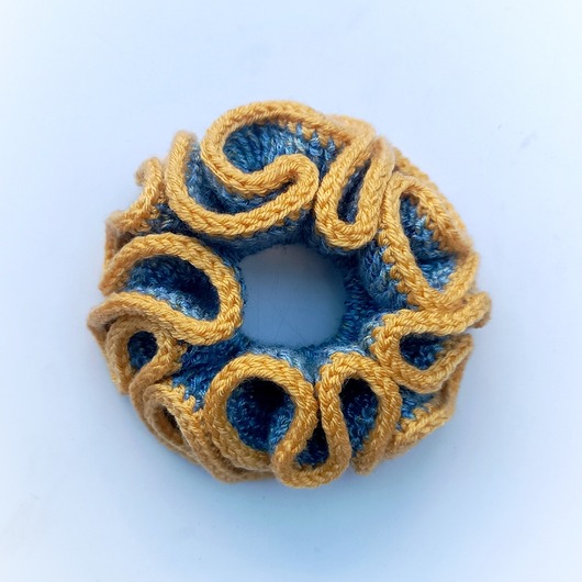 gumki do włosów Scrunchie na Szydełku