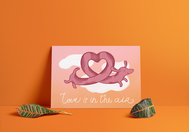 grafiki i ilustracje Love is in the air