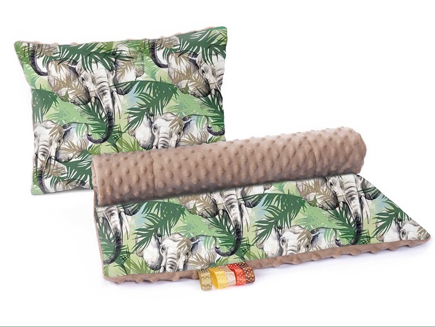 kocyki, kołderki, pościel dla dzieci Komplet Kocyk Minky 75x100cm z poduszką  n024