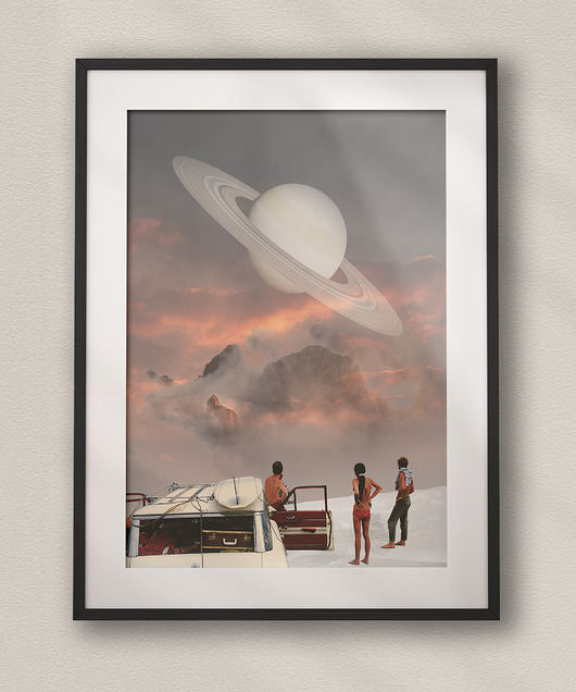 plakaty Plakat 25 Lat Świetlnych od Ziemi - Kolaż Fine Art