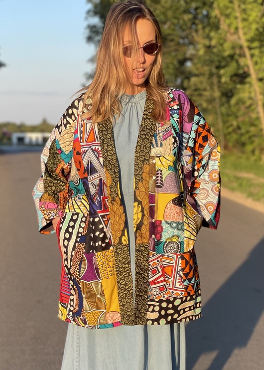 płaszcze damskie Zjawiskowe ocieplane kimono/ kurtka