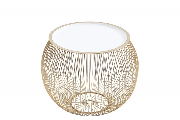Stolik druciany Storage Ball złoty 41cm Home Design