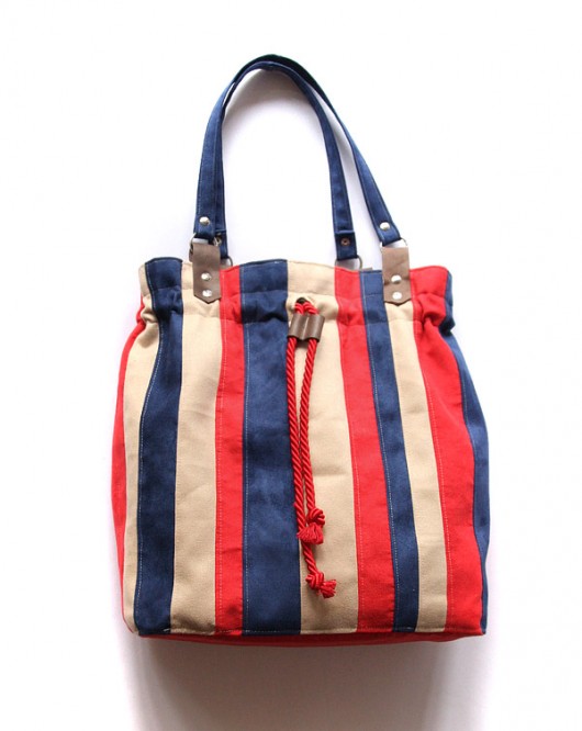 torba - tricolor navy blue&red&ecru - elfagado