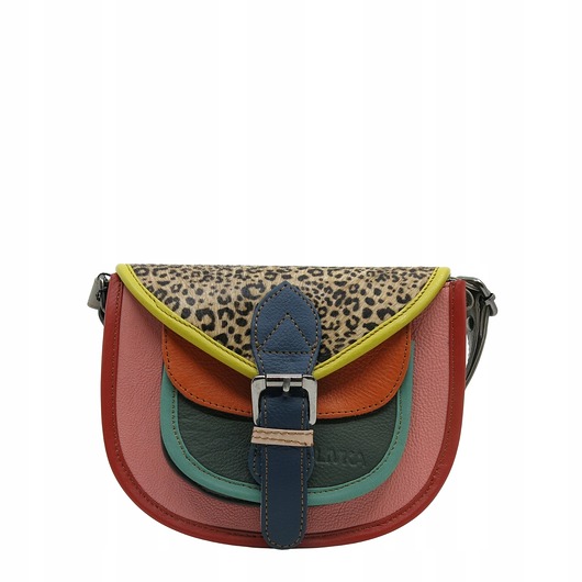 torby na ramię Torebka damska listonoszka skórzana regulowany pasek kolorowa OLIVKA