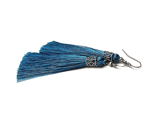 Classic blue   /boho/  - kolczyki  Katia i krokodyl