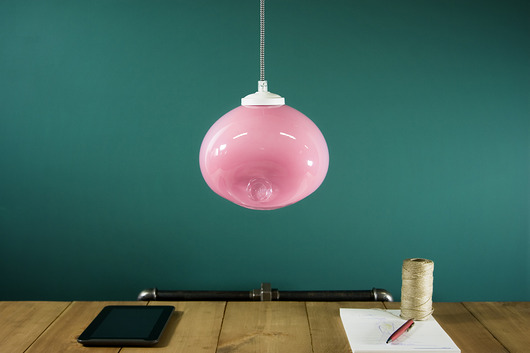 lampy wiszące Szklana lampa wisząca MEDUSE różowa