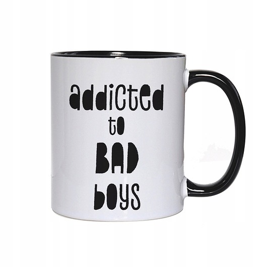 kubki Addicted to bad boys, kubek dla dziewczyny