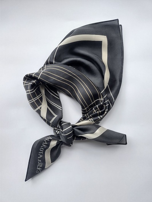 apaszki Makota x Silks graphite espresso