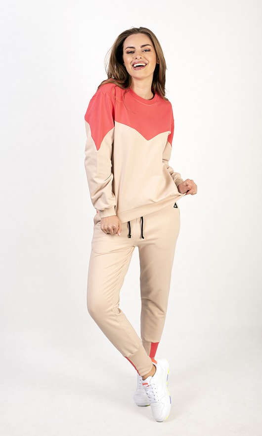 bluza bez kaptura damska DRES NATASHA beżowy
