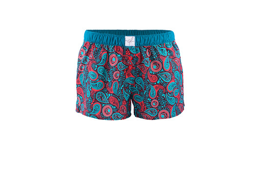 Damskie bokserki luźne Dark Paisley Aloe Vera colorflow