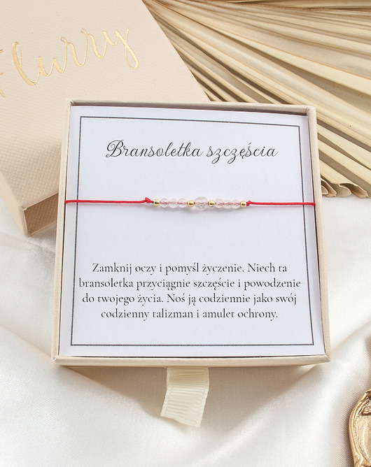 bransoletki złote Czerwona Bransoletka Szczęścia, Cytryn
