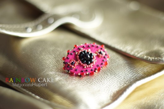 Rainbow Cake - broszka FlowerFelt Design