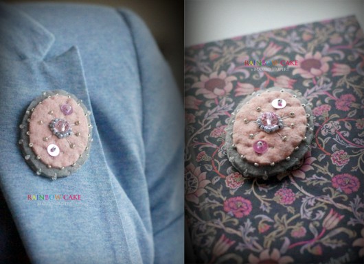  RainbowCake - broszka FlowerFelt Design