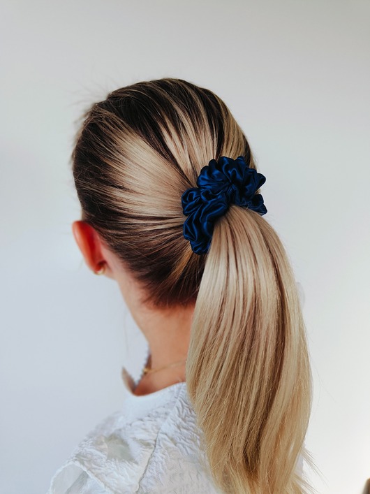 gumki do włosów Gumka jedwabna, scrunchie, frotka misterious night MIDI