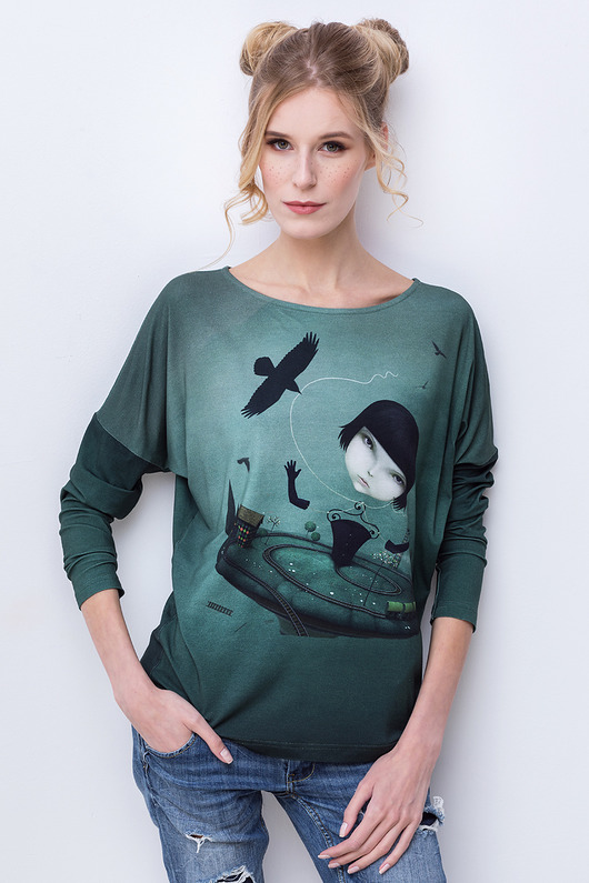 Crazy-girl bluzka z nadrukiem  UNICORNO