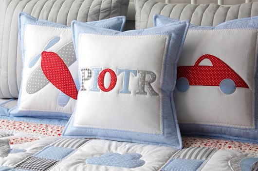 Zestaw narzuta patchwork |TUKA| + 5 poszewek patchwork house