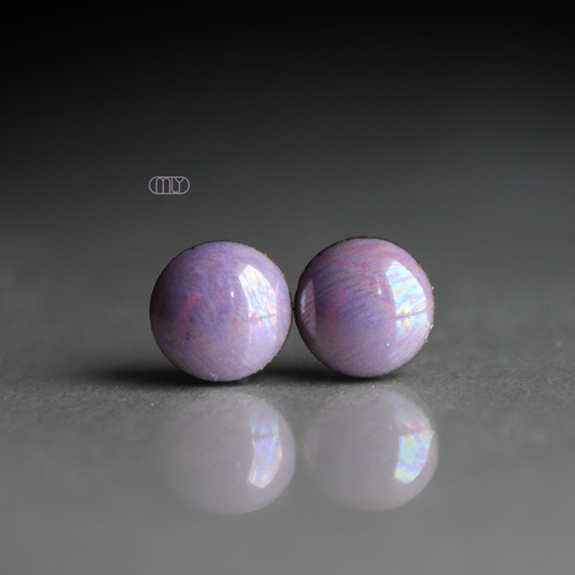 kolczyki ceramiczne Mini Bzowe 6mm/stal chirurgiczna/