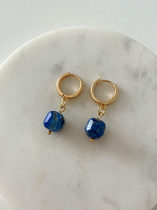 kolczyki z kamieniami Kolczyki z lapis lazuli