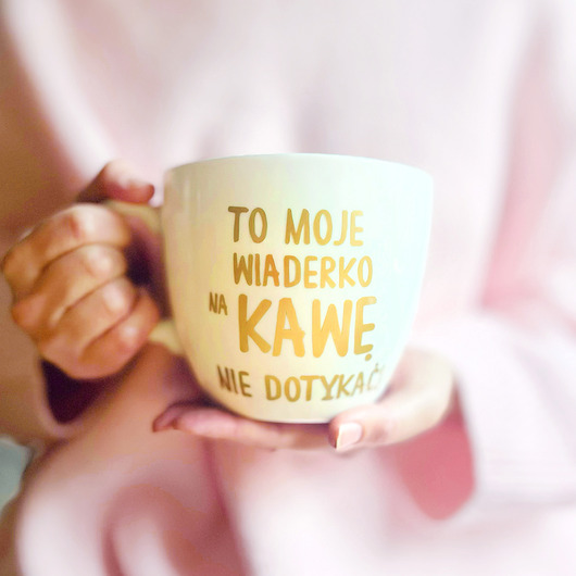 kubki To moje wiaderko na kawę Litrowy kubek